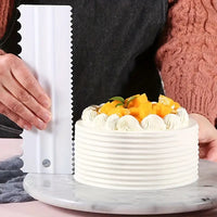 Plastic Buttercream Scraper Set - 4 Piece