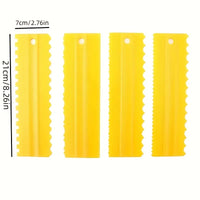 Plastic Buttercream Scraper Set - 4 Piece