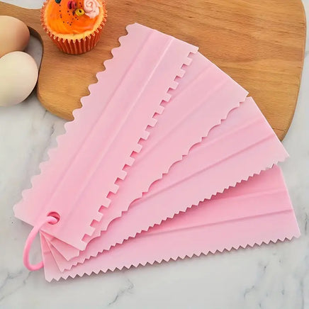 Plastic Buttercream Scraper Set - 4 Piece
