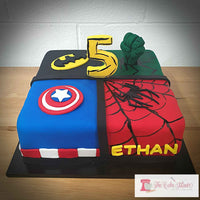 Awesome Super Hero Birthday Cake. Choose Your Design - The Cake Mixer