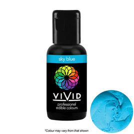 Vivid Sky Blue Food Colouring Gel. Vibrant