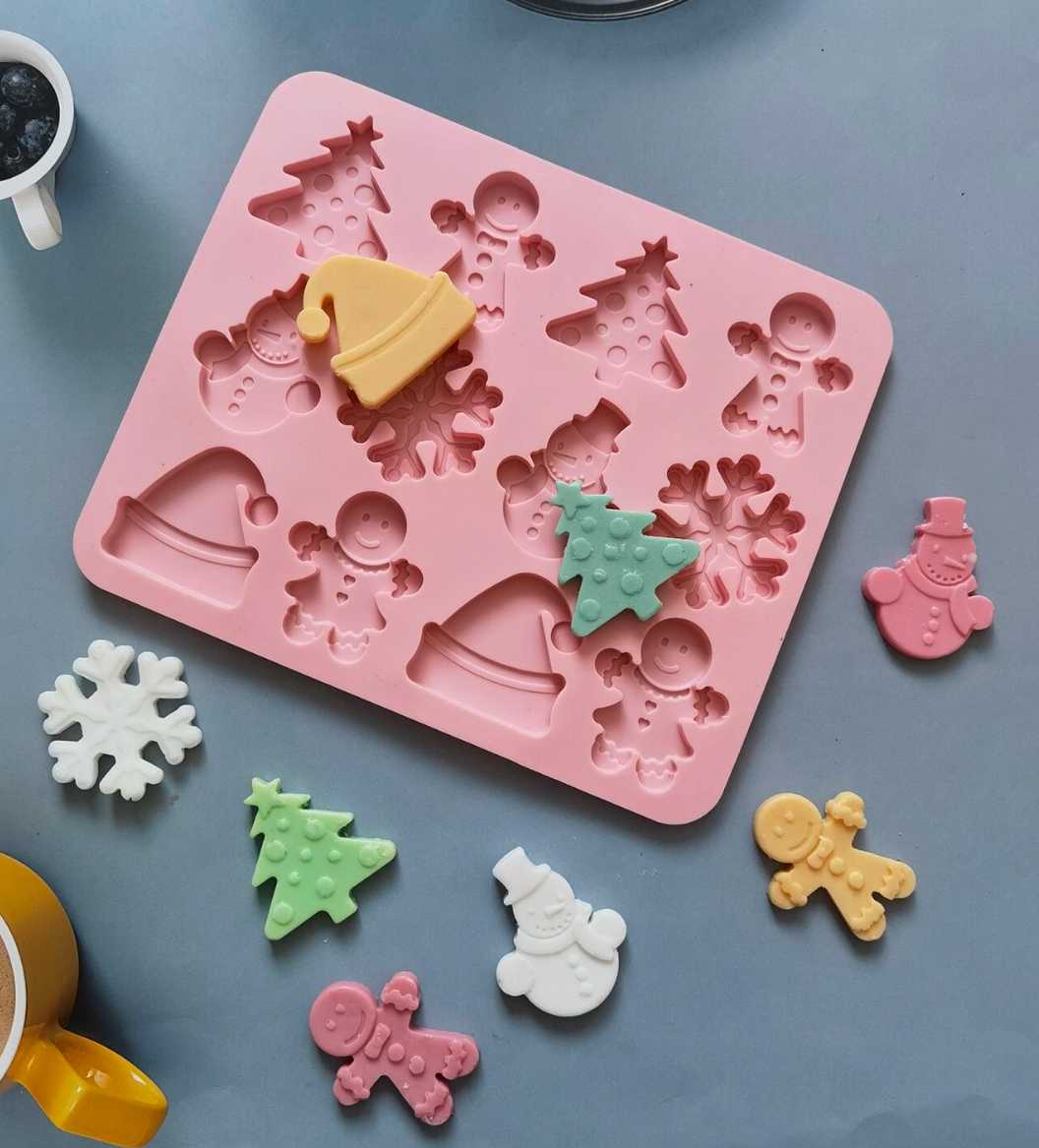 12 Cavity Christmas Silicone Mould The Cake Mixer