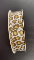 Animal Print Satin Ribbon 15mm wide.