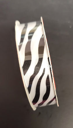 Animal Print Satin Ribbon 15mm wide.