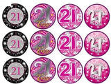 21st Birthday Cupcake Toppers The Cake Mixer