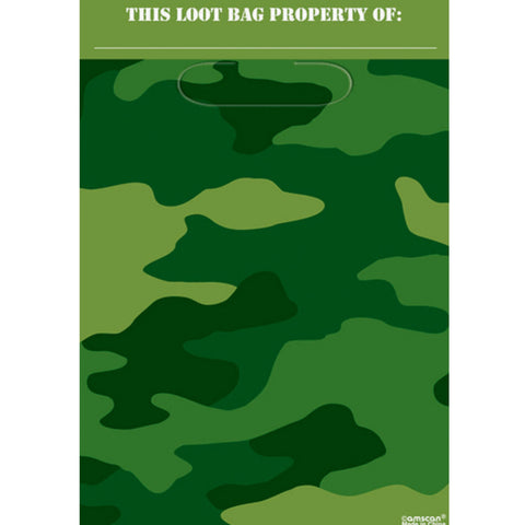 Camouflage Party Loot Bags