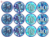 40th Birthday Cupcake Toppers x12 The Cake Mixer