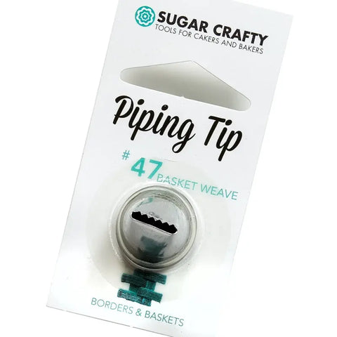 #47 Basket Weave Piping Tip. Stainless Steel
