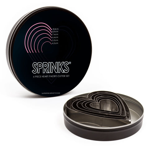 Sprinks Heart Cutter Set - 6 Piece Stainless
