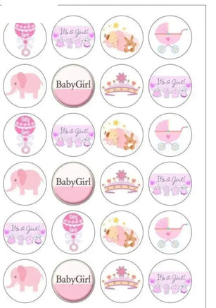 Baby Shower Cupcake Toppers x12