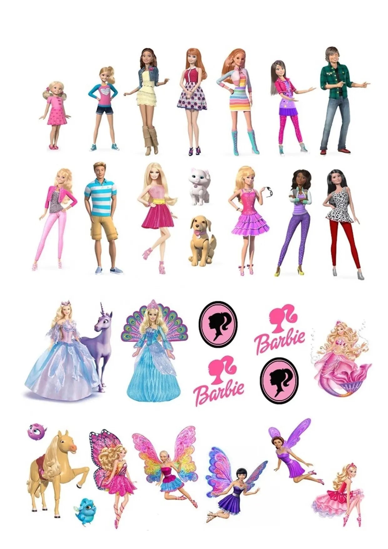 Barbie Edible Premium Wafer Paper Cake Topper