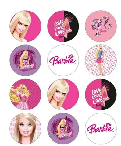 Barbie Cupcake Toppers x12