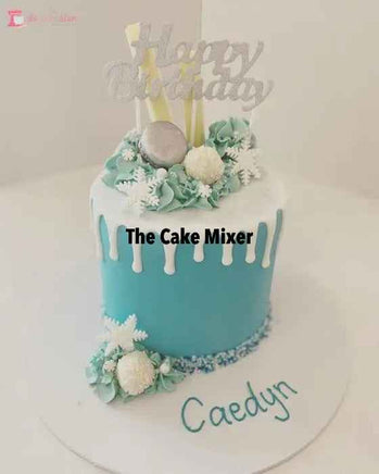Celebration Buttercream Drip Cake. Choose Your Colour - The Cake Mixer