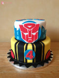 Beautiful Transformers Birthday Cake toys&parties.co.nz