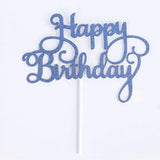 Blue Card Happy Birthday Cake Topper Aliexpress