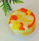 Buttercream Cake With Half Rosette - The Cake Mixer