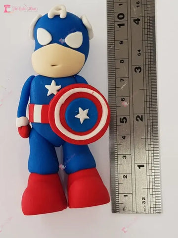 Captain America Handmade Edible Figurine