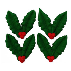Christmas Holly Cupcake Decorations x5 Starline