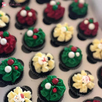 Christmas theme mini cupcakes