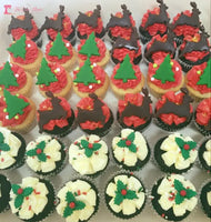 Christmas theme mini cupcakes