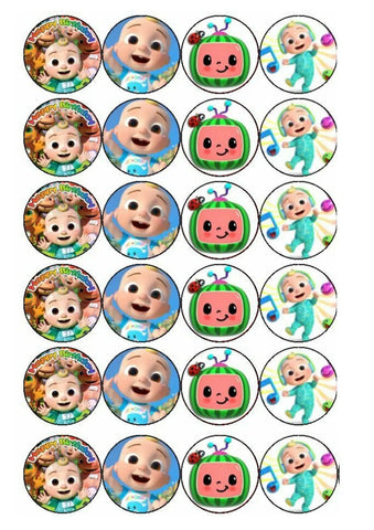 Cocomelon Cupcake Toppers x12