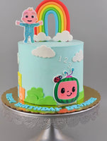 Cocomelon Theme Birthday Cake