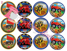 Construction Cupcake Toppers x12