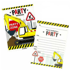 Construction Theme Party Invitations - The Cake Mixer