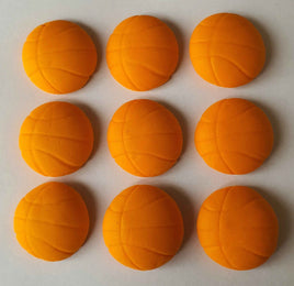 Handmade Edible Basket Ball Cake Decorations x12