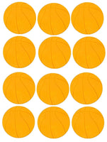 Edible Basketball Cupcake Decorations