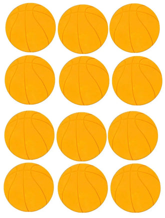 Edible Basketball Cupcake Decorations