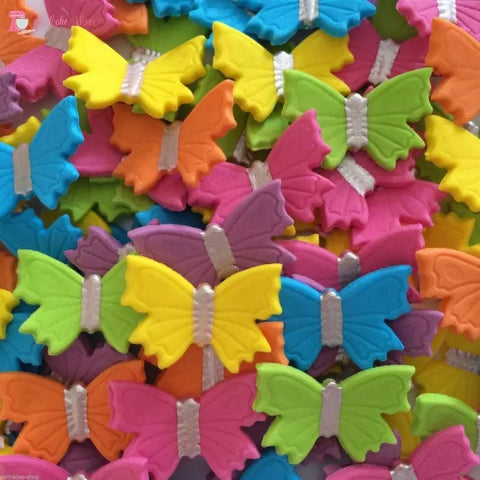 Handmade Edible Butterfly Cake Decorations x12
