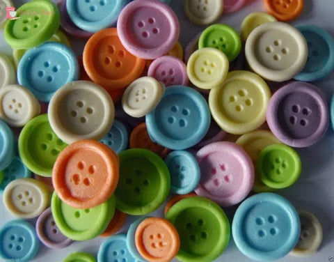Handmade Edible Buttons Cake Decorations x35