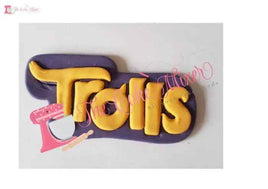 Handmade Edible Cake Decoration Trolls Logo