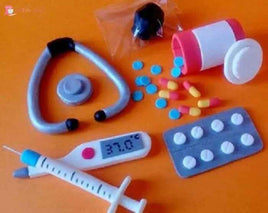 Edible Cake Kit - Doctor Theme. Cake Decorations