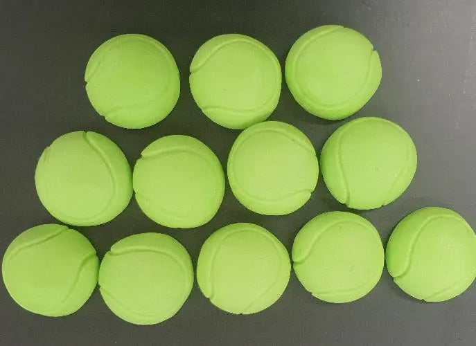 Edible Tennis Ball Cake Decorations 17mm. 12 Pieces Per Pack The Cake Mixer