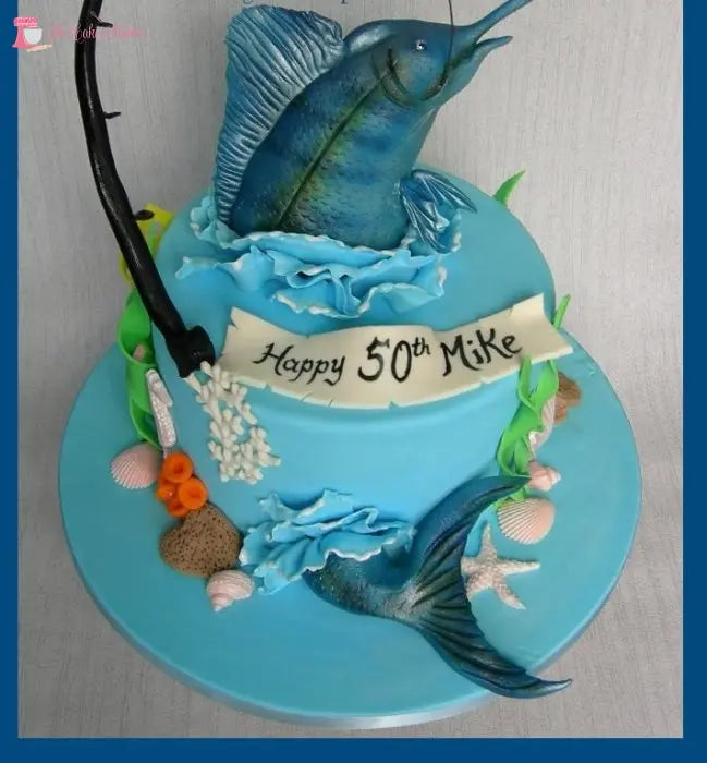 Fishing 40th Birthday Cake Topper for Man Fisherman New Zealand