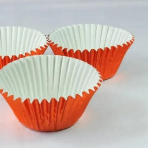 Foil Orange Baking Cups 50x35mm x12 Approx