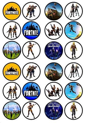 Fortnite Theme Cupcake Toppers x12