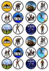 Fortnite Theme Cupcake Toppers x12 The Cake Mixer
