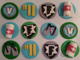 Fortnite Theme Edible Cupcake Toppers