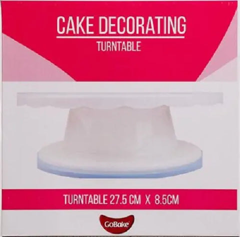 Go Bake Cake Turntable White Plastic 28cm