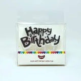 Go Bake Happy Birthday Plaque Candle Black Go Bake