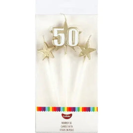 Go Bake Number 50 Candle With Stars