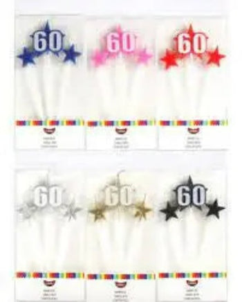 Go Bake Number 60 Candle With Stars