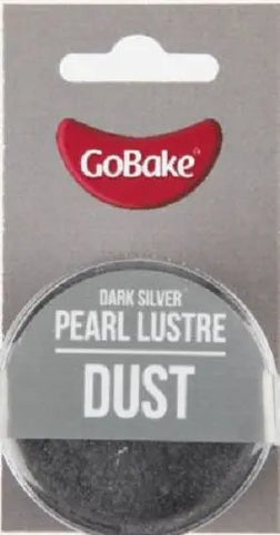 GoBake Pearl Lustre Dust - Dark Silver - 2gm