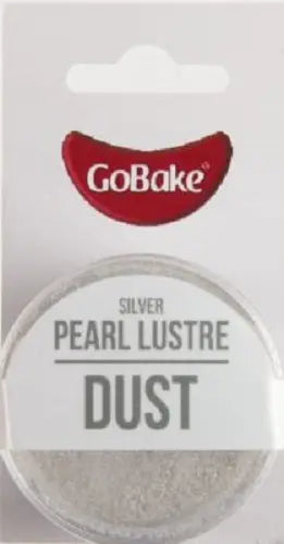 GoBake Pearl Lustre Dust - Silver - 2gm Go Bake