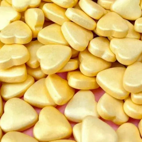 Gold Candy Heart Sprinkles - 30gm
