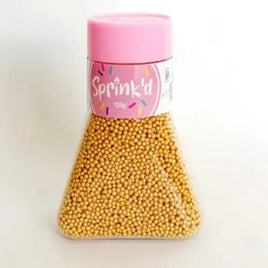 Gold Sugar Balls (non Pareils) 2mm