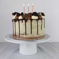 Pearl Rose Gold Cake Candles 12cm Tall. Great Value